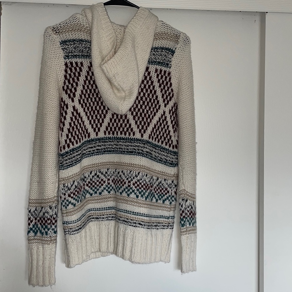 Hollister cream full-zip hooded sweater size small - Picture 2 of 7